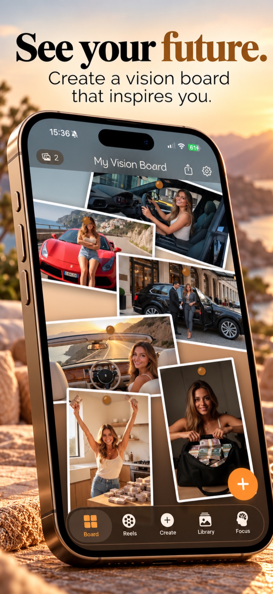 See your future: a vision board of you in the app